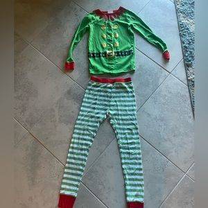 Christmas elf themed pajamas! Size 12!